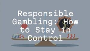 A balanced scale with gambling chips on one side and personal well-being symbols (like a heart, family, and money) on the other, soft lighting, illustrative style.