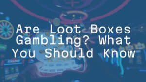 A hand opening a glowing loot box in a dark digital casino setting, coins and items flying out, neon lights, futuristic and moody.